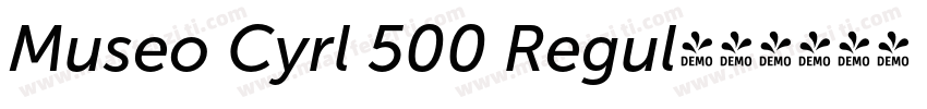 Museo Cyrl 500 Regul字体转换